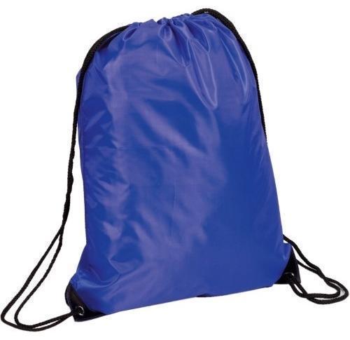 Printed Drawstring Sports  Bags - Royal Blue