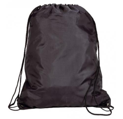 Promotional Drawstring Gym Bags Black Reinforced Corners