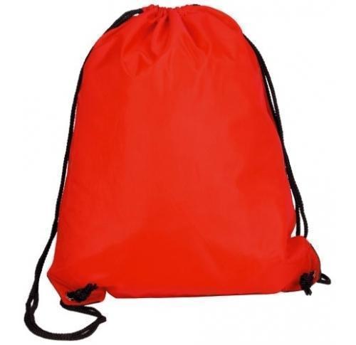 Custom Drawstring Gym Bags Reinforced Corners Red