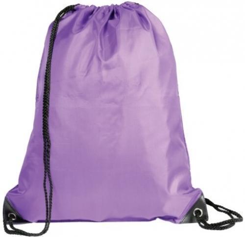 Printed Premium Drawstring Sports Bags Reinforced Corners Purple