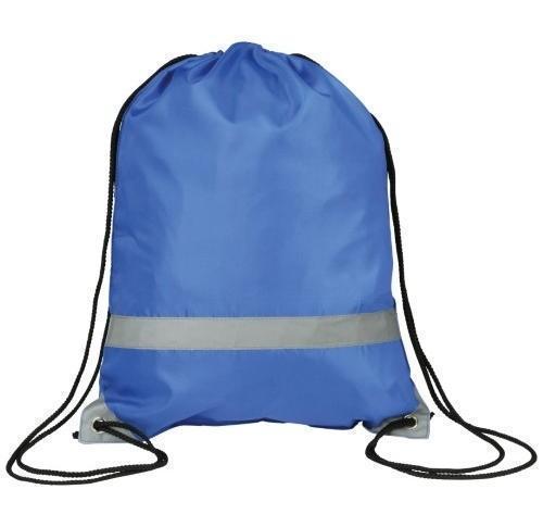 Printed Reflective Drawstring Bags - Royal Blue Knockholt