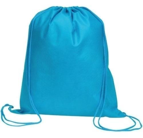 Eco Friendly Drawstring Gym Sports Bags Custom Printed  - Turquoise Rainham 