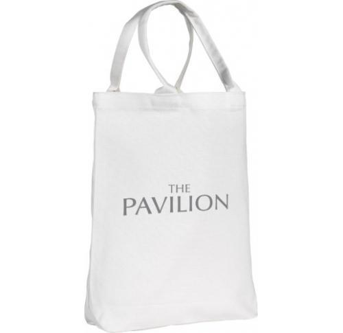 Logo Printed Canvas Midi Tote Shopper Bags Buckland' 10oz White