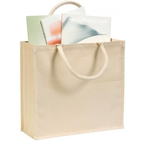 Printed Canvas Cotton Tote Shopper Bags Broomfield' 7oz Natural