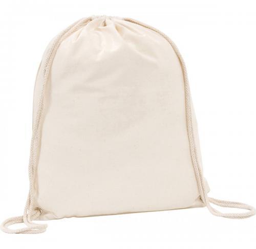 Custom Printed Natural 5oz Cotton Drawstring Bags - Natural Westbrook 