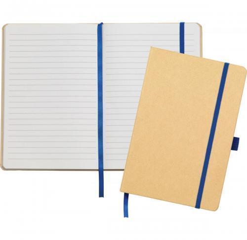 Broadstairs A5 Kraft Paper Notebook - Natural Navy Trim