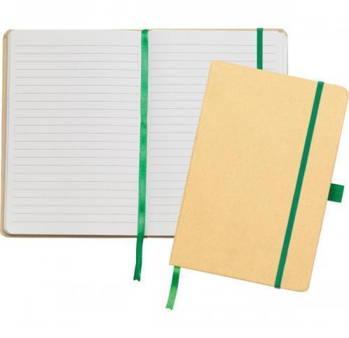 Broadstairs A5 Kraft Paper Notebook - Natural Green Trim