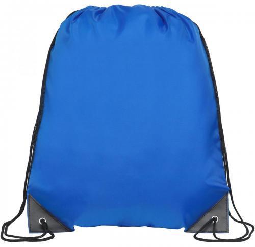 Promotional Drawstring Sports Bags Reinforced Corners Royal Blue