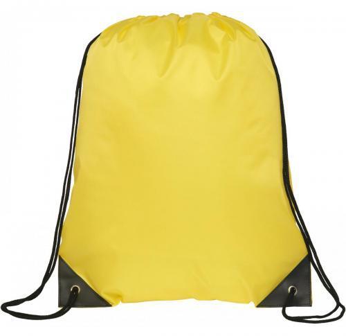Premium Printed Promo Drawstring Bags - Yellow Cudham