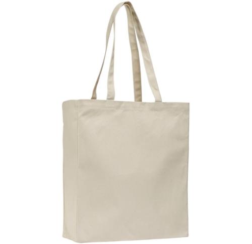 Large Gusseted Canvas Shopper Tote Bag Allington Eco 12oz Cotton