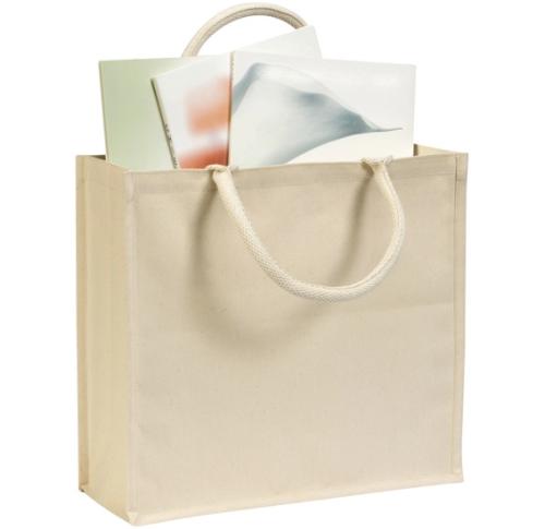 Branded Cotton Canvas Shopper Tote Bags Broomfield 7oz Eco