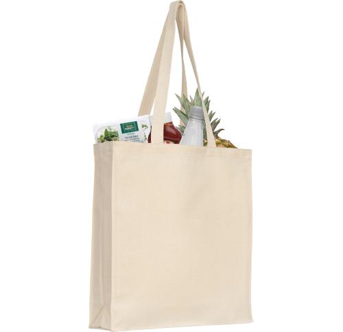 Printed Eco 8oz Cotton Canvas Shopper Tote Bags NaturalAylesham 