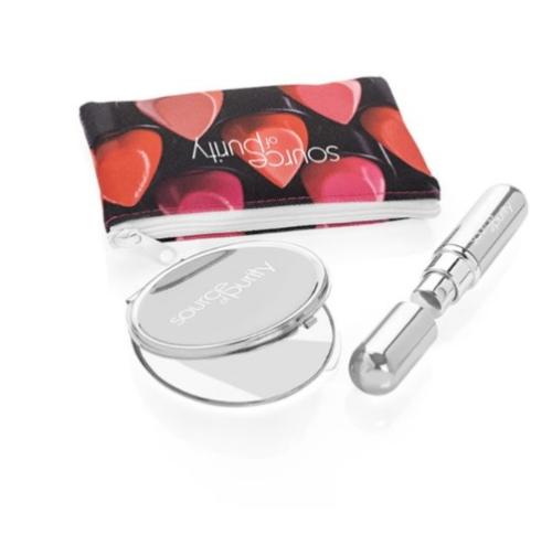 Silver Look Hand Handbag Set, 3pc 