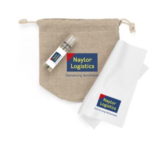 3 Piece Glasses And Screen Cleaning Set In A Hemp Bag