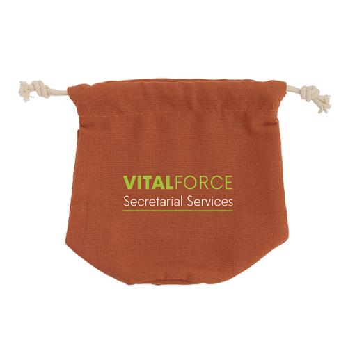 Small Orange Hemp Bag