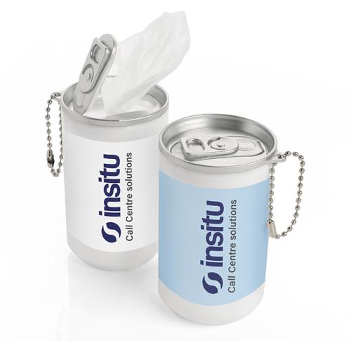 30 Antibacterial Wet Wipes in a Mini White Tub