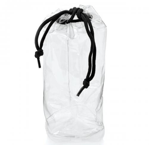 Clear PVC Bag with Black Drawstring