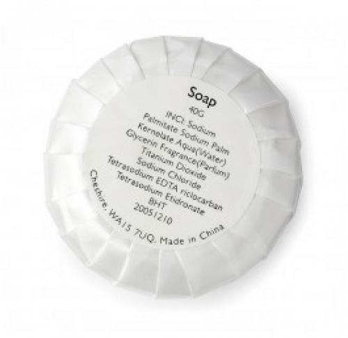 White Pleat Wrapped Travel Soap, 25g
