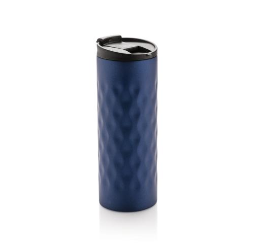 Printed Insulated Stainless Steel Geometric Tumbler 350ml Blue