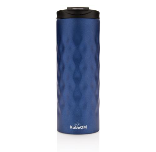 Printed Insulated Stainless Steel Geometric Tumbler 350ml Blue