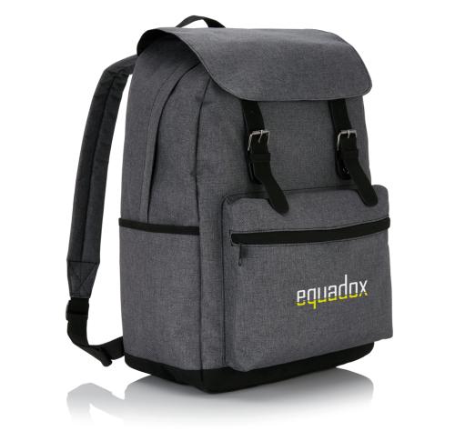 Laptop backpack with magnetic buckle straps