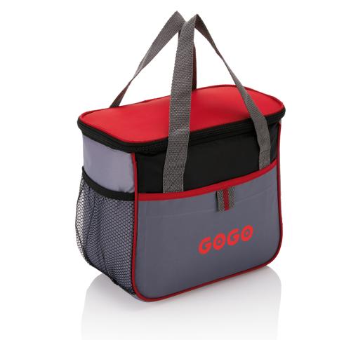 Large Printed Insulated  Cooler Bags - Red / Grey