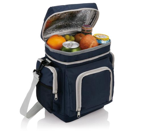 Branded Deluxe Travel Cooler Bags Multiple Compartments Blue