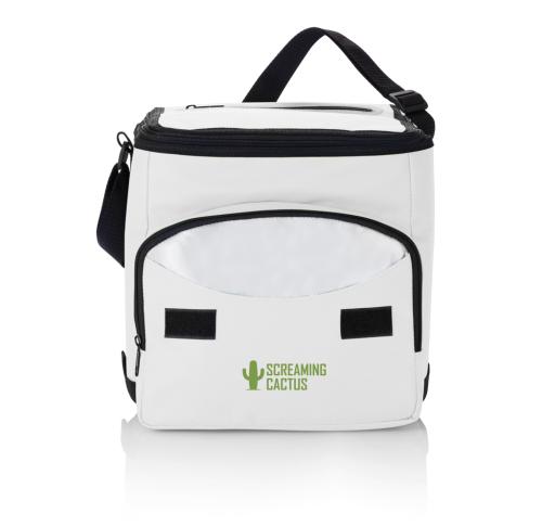 Promotional Printed Foldable Insulated Cooler Bags - White