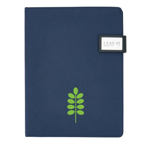 Custom Printed A4 Tech Portfolios Magnetic Closure Blue