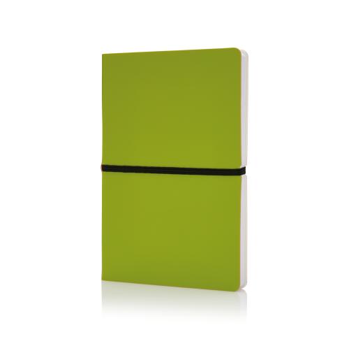 Branded Deluxe Softcover PU A5 Notebook - Lime Green