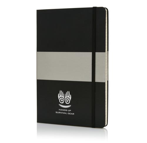 Custom A5 Squared Hardcover Notebook - Black