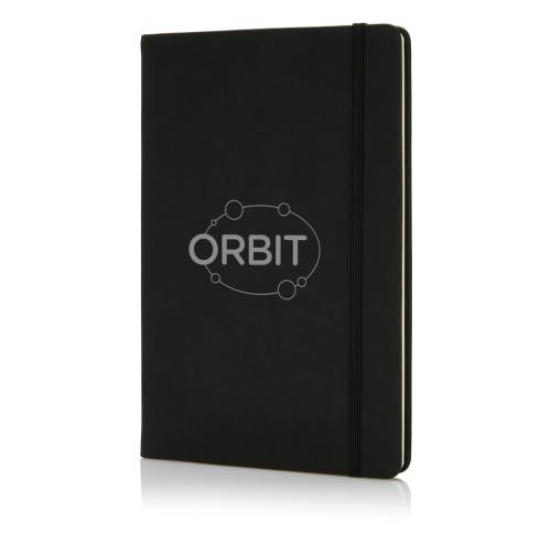 Deluxe Hardcover PU A5 Notebook Custom Logo Black