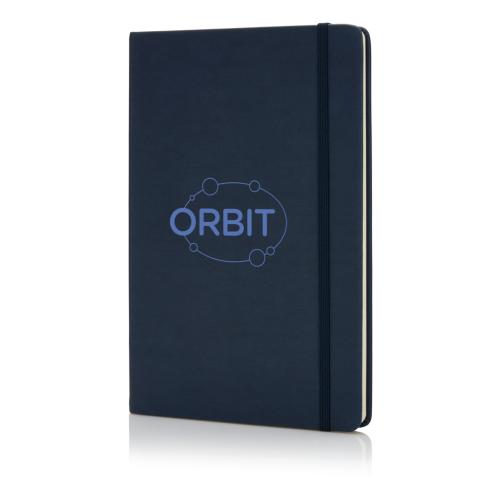 Deluxe Hardcover PU A5 Notebook Custom Logo Blue