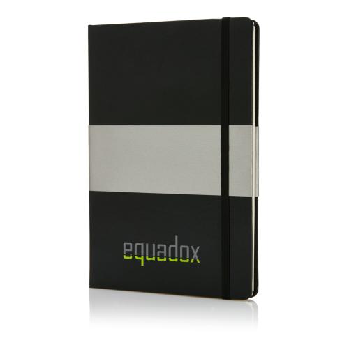 Printed Deluxe Hardcover A5 Notebook - Black