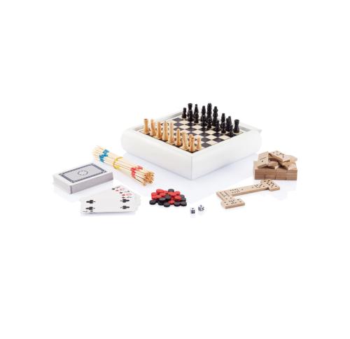 Promotional 5 In 1 Game Sets - Mikado, Playing Cards, Dominoes, Chess, Backgammon