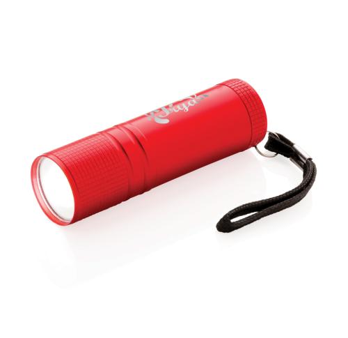 Promotional Printed Red Aluminium COB Torches 