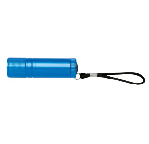 Branded Promotional Blue Aluminium COB Torches