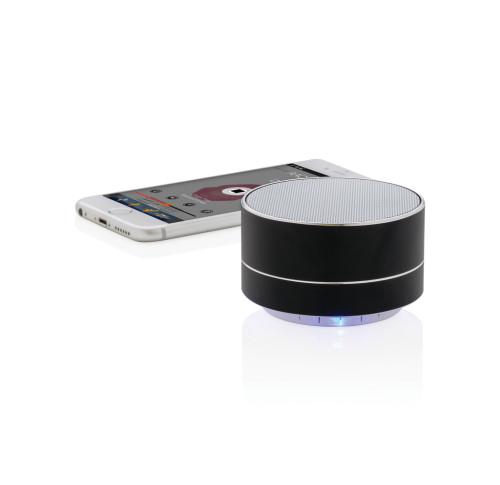 Branded Aluminium Wireless Portable Mini Speaker - Black