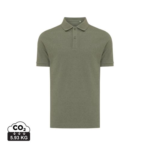 Iqoniq Yosemite recycled cotton pique polo - Heather Green heather green