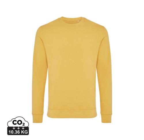 Iqoniq Zion recycled cotton crew neck - Yellow ochre yellow