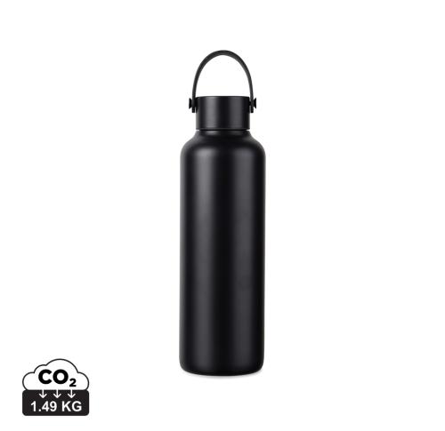 Branded VINGA Baltimore RCS recycled SS bottle 600 ML black