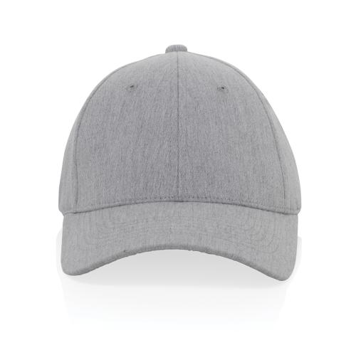 Milo AWARE™ recycled heather 6 panel cap 200gr - Grey grey