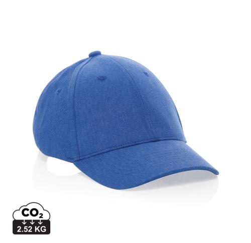 Milo AWARE™ recycled heather 6 panel cap 200gr - Blue blue