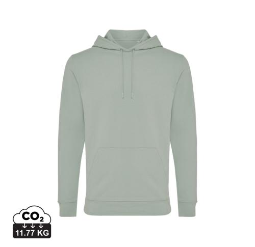 Custom Iqoniq Jasper recycled cotton hoodie iceberg green