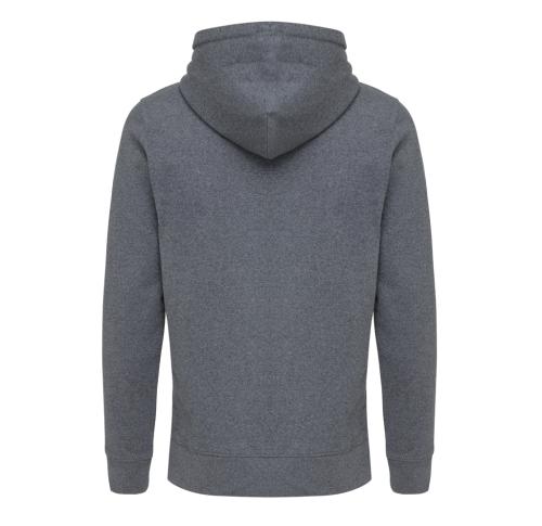 Iqoniq Abisko recycled cotton zip through hoodie heather anthracite