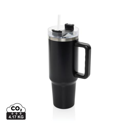 Branded Peakflow RCS recycled steel tumbler 1200ML black
