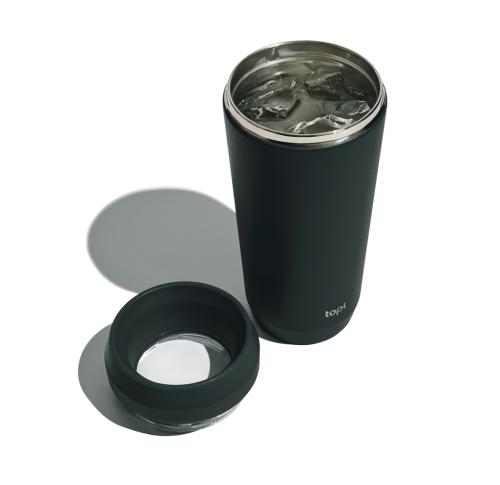 Branded Topl Recycled Steel To Go Tumbler Patented 360 Lid 354ml grey/navy/green/white