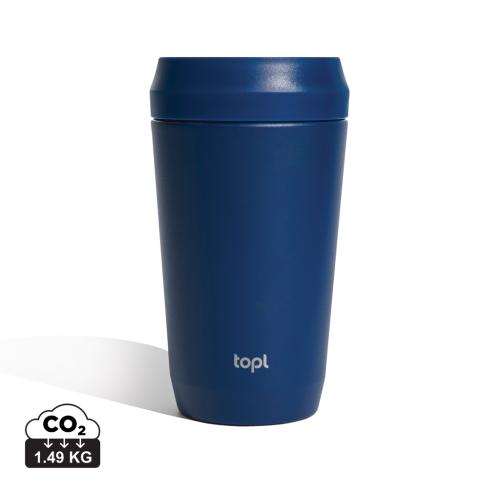 Promotional Topl Recycled Steel To Go Tumbler Patented 360 Lid 354ml - Navy navy