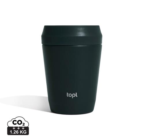 Topl Recycled Steel To Go Tumbler Patented 360 Lid 235ml - Navy grey/navy/green/white