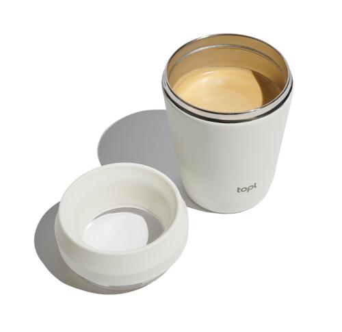 Topl Recycled Steel To Go Tumbler Patented 360 Lid 235ml white